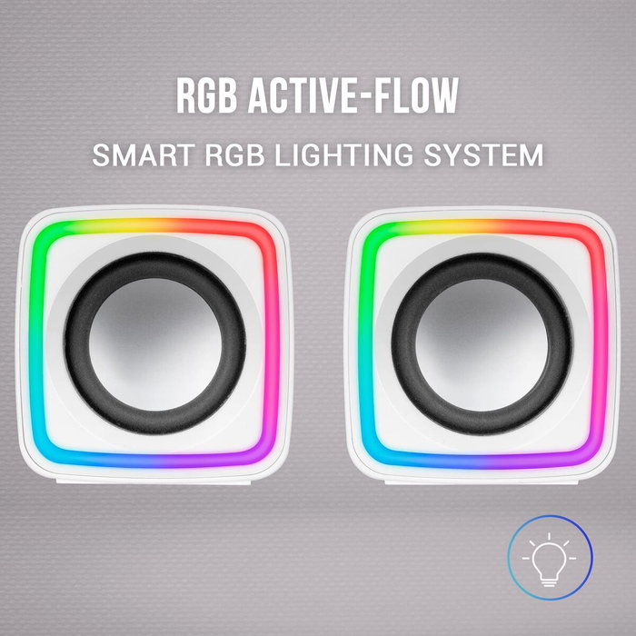 Mars Gaming MSCUBEW Altavoces Gaming RGB 8W Blanco