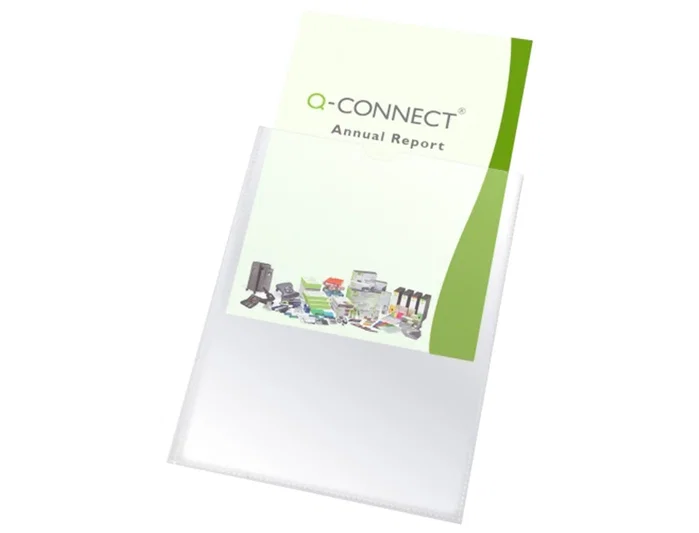 Q-connect Funda portadocumento folio 90 micras transparente