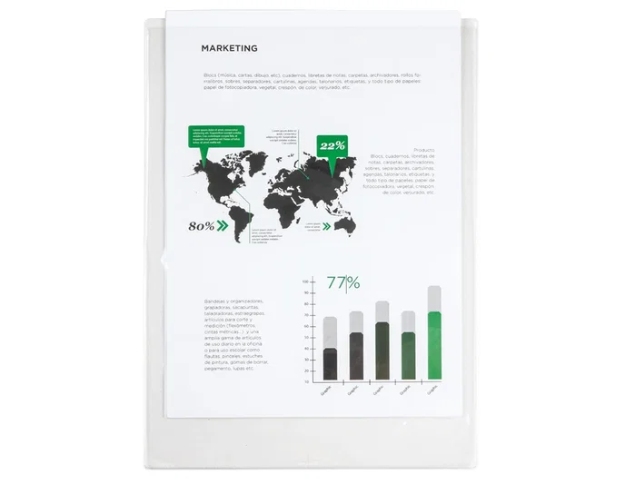 Q-connect Funda portadocumento folio 90 micras transparente