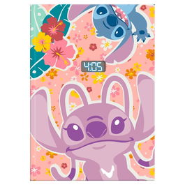 KIDS LICENSING Cuaderno con Reloj LED Stitch Disney Tamaño 28x25x2cm