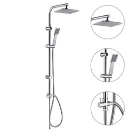 ORYX Columna Ducha Universal Multifuncional Cuadrada en Acero Inoxidable
