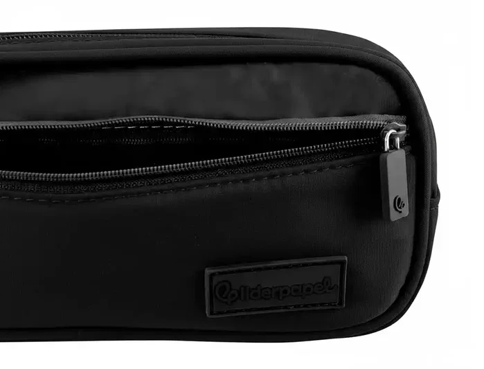 Liderpapel Estuche portatodo Duo 3 cremalleras con bolsillo frontal negro Liderpapel Estuche portatodo Duo 3 cremalleras con bolsillo frontal negro