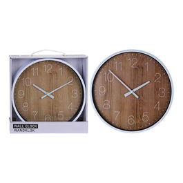 Segnale Reloj de Pared Efecto Madera Ø 25 cm