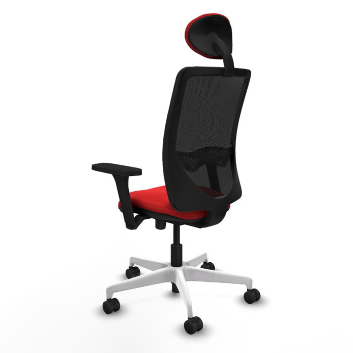 PIQUERAS Y CRESPO Silla de oficina Zulema con mecanismo Sincro/Traslack, Rojo y Negro