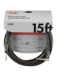 Cable Fender Jack/Jack Acodado Negro 4,5 m