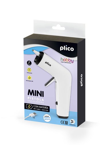 Plico Pistola de Silicona Caliente Mini Inalámbrica con Batería
