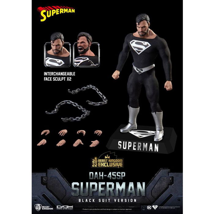 Figura Beast Kingdom Superman DC Comics ABS y PVC 20cm Edición Limitada