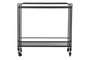 DKD Home Decor Consola Loft Negro Metal y Cristal 28 x 80.5 x 80 cm