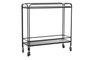 DKD Home Decor Consola Loft Negro Metal y Cristal 28 x 80.5 x 80 cm