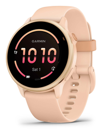 Garmin Vivoactive 6 Reloj Inteligente GPS, Pantalla AMOLED 1.2 pulgadas (42 mm), 390 x 390 Pixeles, Banda de Silicona Rosa, 8 GB, WiFi, 23 g
