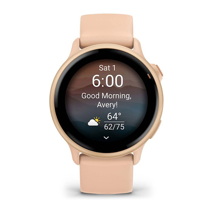 Garmin vivoactive 6 Smartwatch AMOLED 1.2 Pulgadas GPS Monitor Frecuencia Cardíaca Banda Silicona Rosa Dawn/Pink Dawn