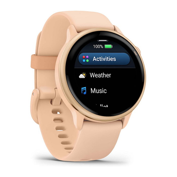 Garmin vivoactive 6 Smartwatch AMOLED 1.2 Pulgadas GPS Monitor Frecuencia Cardíaca Banda Silicona Rosa Dawn/Pink Dawn