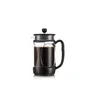 Bodum Cafetera Émbolo Francesa BOD0699965514556 Young Press 1 Litro (8 Tazas) Cristal y Negro