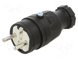 PCE Enchufe Macho de Alimentación AC Uni-Schuko 16A 250V