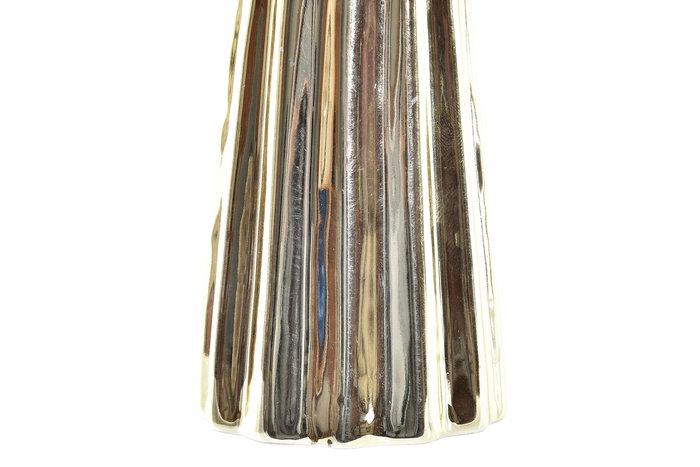 DKD Home Decor Figura Navidad Moderna Dorado Plateado Porcelana 5 x 17 x 13 cm (2 Unidades)