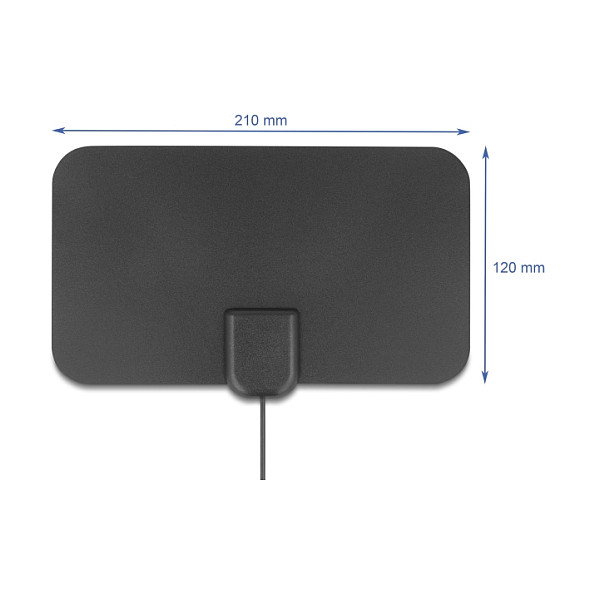 DeLOCK Antena activa omnidireccional DAB+ DVB-T2 con conector F, 5-25 dB, negra DeLOCK Antena activa omnidireccional DAB+ DVB-T2 con conector F, 5-25 dB, negra