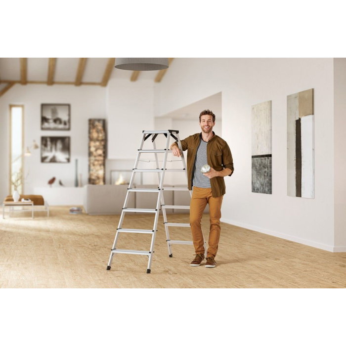 Hailo D60 StandardLine Escalera de doble cara 2x7 peldaños