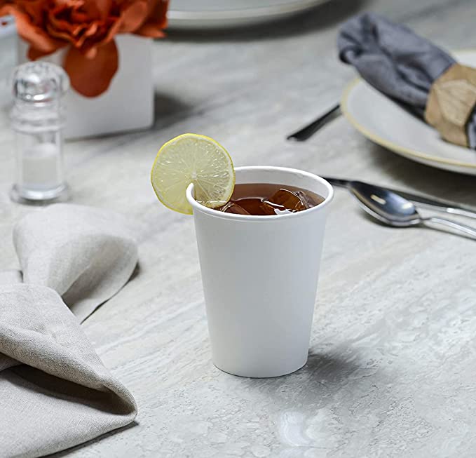 Inde Set de 25 Vasos Blancos de Cartón 200cc 7,2 x 7,2 x 20,4 cm (24 Unidades)