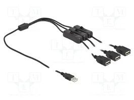 DeLOCK Cable USB Tipo-A macho a 3 x USB Tipo-A hembra con interruptor 1 m 86804