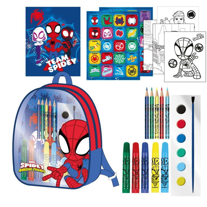 Cerdá Mochila Spidey Marvel Coloreable Azul