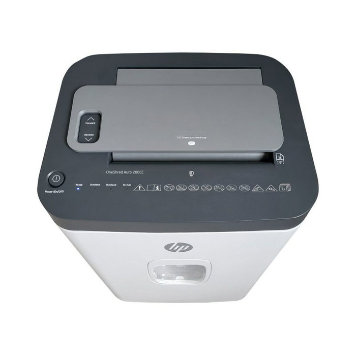 HP ONESHRED Auto 200CC blanco-gris trituradora de papel