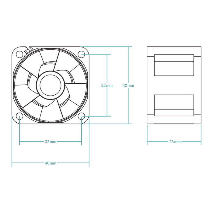 ARCTIC S4028-6K Ventilador de Servidor 40mm Value Pack de 5 Piezas, PWM, 250-6000 RPM, 12.06 m3/h, Negro