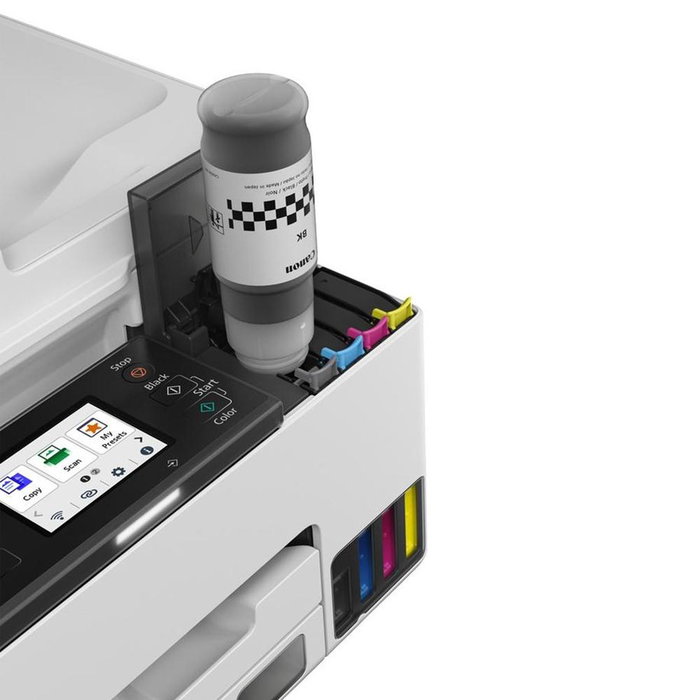 Canon MAXIFY GX2050 - Impresora Multifunción 4 en 1 (Imprimir, Copiar, Escanear, Fax) con Sistema Megatank de Tinta, Wi-Fi, LCD Táctil 2.7"