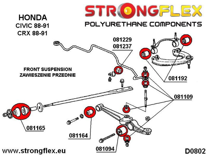 StrongFlex Silentblock de barra estabilizadora delantera 081229B