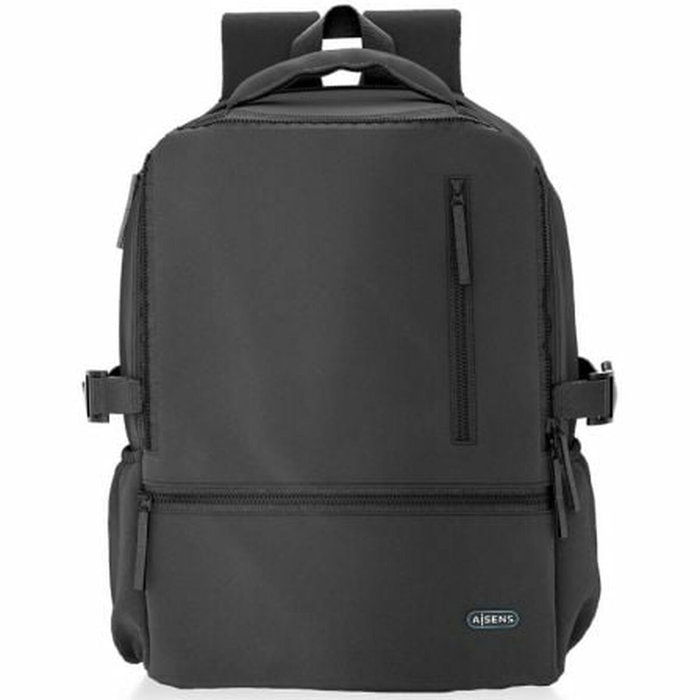 Aisens Mochila Deportiva Impermeable para Portátil 15.6, Negro