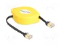 DeLOCK Cable Ethernet Retráctil Cat.6A RJ45 1,5 m Negro/Amarillo