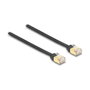DeLOCK Cable de red retráctil RJ45 Cat.6A U/FTP 1,5 m Negro/Amarillo