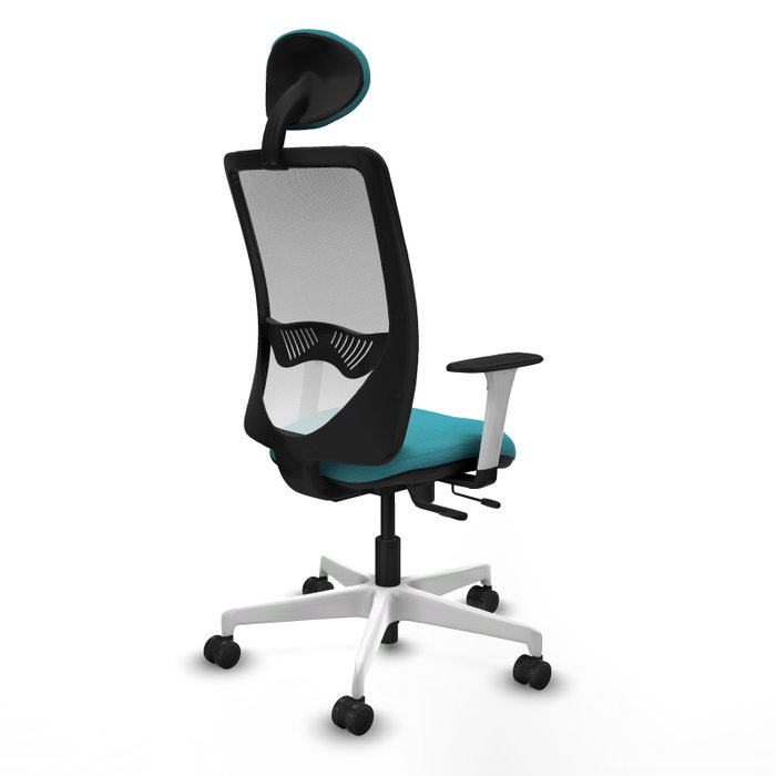 PIQUERAS Y CRESPO Silla de oficina Zulema con mecanismo Sincro/Traslack, Turquesa y Blanco PIQUERAS Y CRESPO Silla de oficina Zulema con mecanismo Sincro/Traslack, Turquesa y Blanco