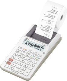 CASIO Calculadora impresora HR-8RCE pantalla 12 dígitos blanca