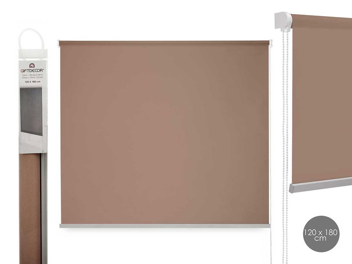 Giftdecor Estor Ventana 120 x 180 cm Marrón Plástico y Tela (Set de 6) Giftdecor Estor Ventana 120 x 180 cm Marrón Plástico y Tela (Set de 6)