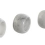DKD Home Decor Set de 4 Servilleteros de Mármol Blanco