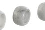 DKD Home Decor Servilletero Básicos Blanco Mármol Set de 4 Piezas 4.8 x 3.3 x 4.8 cm