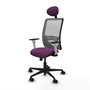 PIQUERAS Y CRESPO Silla de oficina Zulema con mecanismo Sincro, Morado y Gris