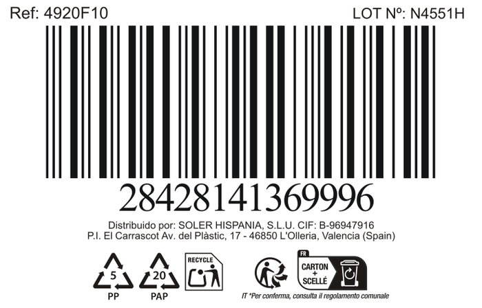 La Mediterranea Bol Alerre para Ensalada o Postres, 1300 ml, Acabado Mate, 16 Unidades
