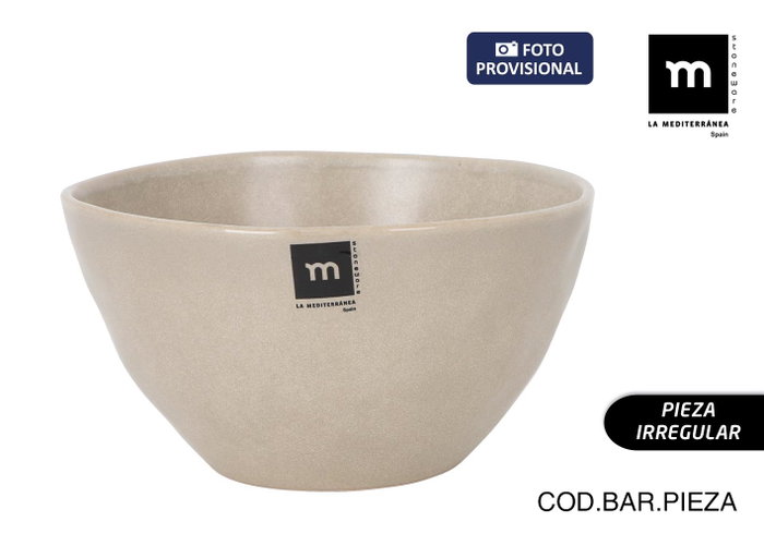 La Mediterranea Bol Alerre para Ensalada o Postres, 1300 ml, Acabado Mate, 16 Unidades La Mediterranea Bol Alerre para Ensalada o Postres, 1300 ml, Acabado Mate, 16 Unidades