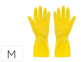 Blanca Guantes de Latex Satinados con Relieve Antideslizante sin Polvo Talla Mediana Pack 2 Unidades para Hostelería y Manipulación de Alimentos 305x4x110 mm