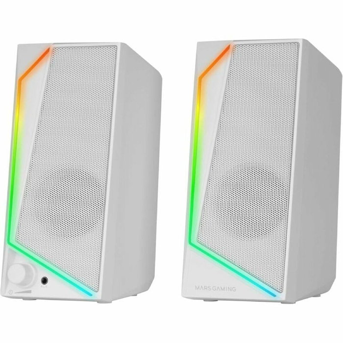 Mars Gaming MS72W Altavoces Gaming 2.0 RGB Blanco 15W RMS