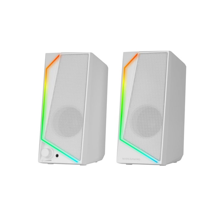 Mars Gaming MS72W Altavoces Gaming 2.0 RGB Blanco 15W RMS