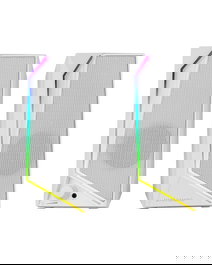 Mars Gaming Altavoces Gaming MS72W RGB, Blanco, 15W RMS, Chipset DSP, USB y Jack 3.5mm, 2.0 Canales, Plug & Play, Control de Volumen