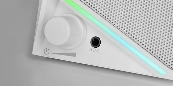 Mars Gaming Altavoces Gaming MS72W RGB, Blanco, 15W RMS, Chipset DSP, USB y Jack 3.5mm, 2.0 Canales, Plug & Play, Control de Volumen