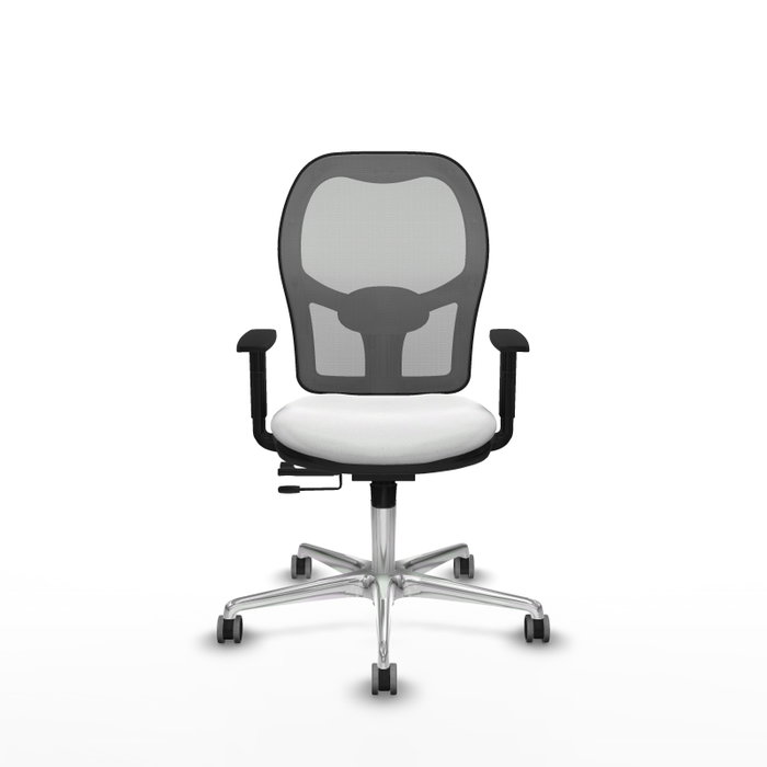 PIQUERAS Y CRESPO Silla de oficina Jorquera con mecanismo Sincro/Traslack, Blanco y Gris PIQUERAS Y CRESPO Silla de oficina Jorquera con mecanismo Sincro/Traslack, Blanco y Gris