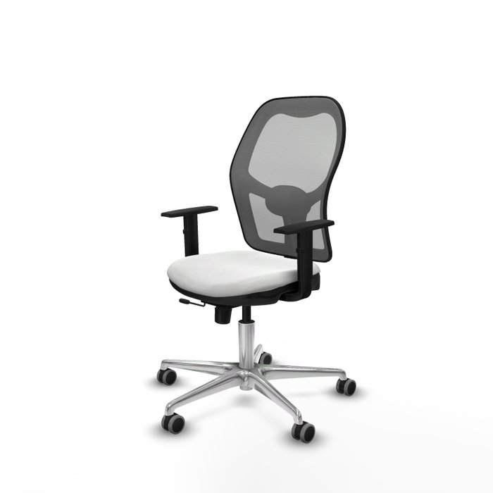 PIQUERAS Y CRESPO Silla de oficina Jorquera con mecanismo Sincro/Traslack, Blanco y Gris PIQUERAS Y CRESPO Silla de oficina Jorquera con mecanismo Sincro/Traslack, Blanco y Gris