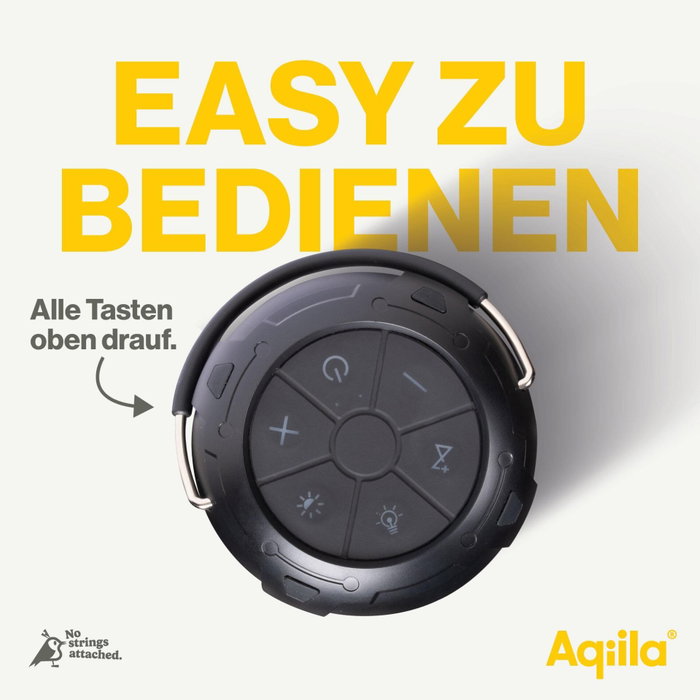 Aqiila Soundbird B10 3-en-1 Lámpara con altavoz y powerbank Negro