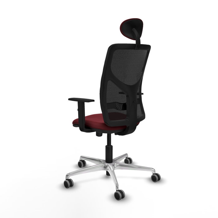 PIQUERAS Y CRESPO Silla de oficina Motilla con mecanismo Sincro/Traslack, Granate y Negro PIQUERAS Y CRESPO Silla de oficina Motilla con mecanismo Sincro/Traslack, Granate y Negro