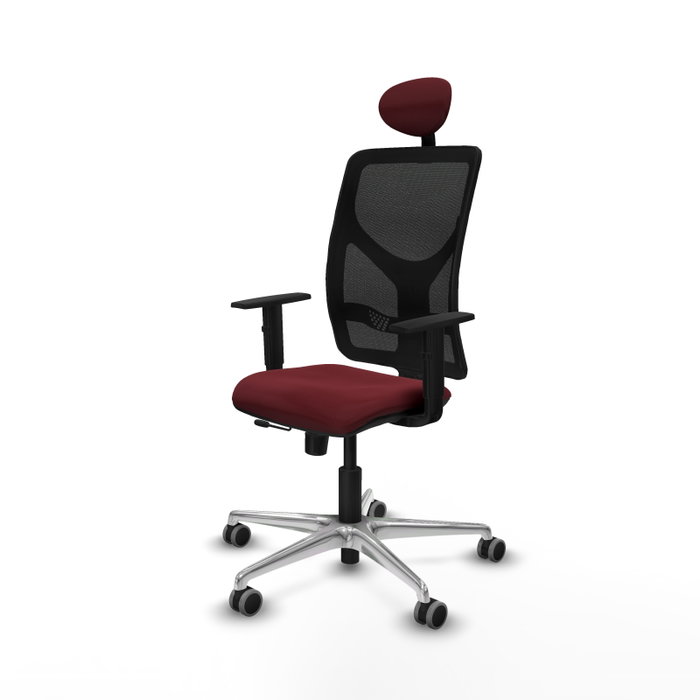 PIQUERAS Y CRESPO Silla de oficina Motilla con mecanismo Sincro/Traslack, Granate y Negro PIQUERAS Y CRESPO Silla de oficina Motilla con mecanismo Sincro/Traslack, Granate y Negro