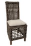 DKD Home Decor Silla de Madera de Mahogany y Ratán Marrón